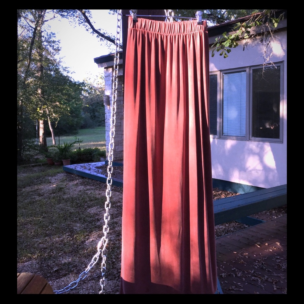 Maxi Skirt - dark dusty rose color
